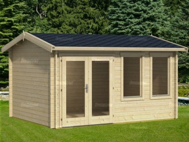 4.1m wide Apex 40mm Log Cabin 534