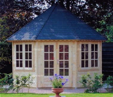 Octagonal Summerhouse Log Cabin 372